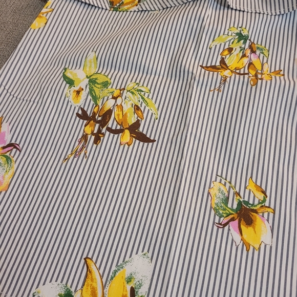 Urban Outfitters Lumiere Boho Floral Boho Festive One Shoulder Casual Top - Picture 3 of 6